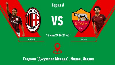 Видео обзор матча Милан - Рома (14.05.2016)